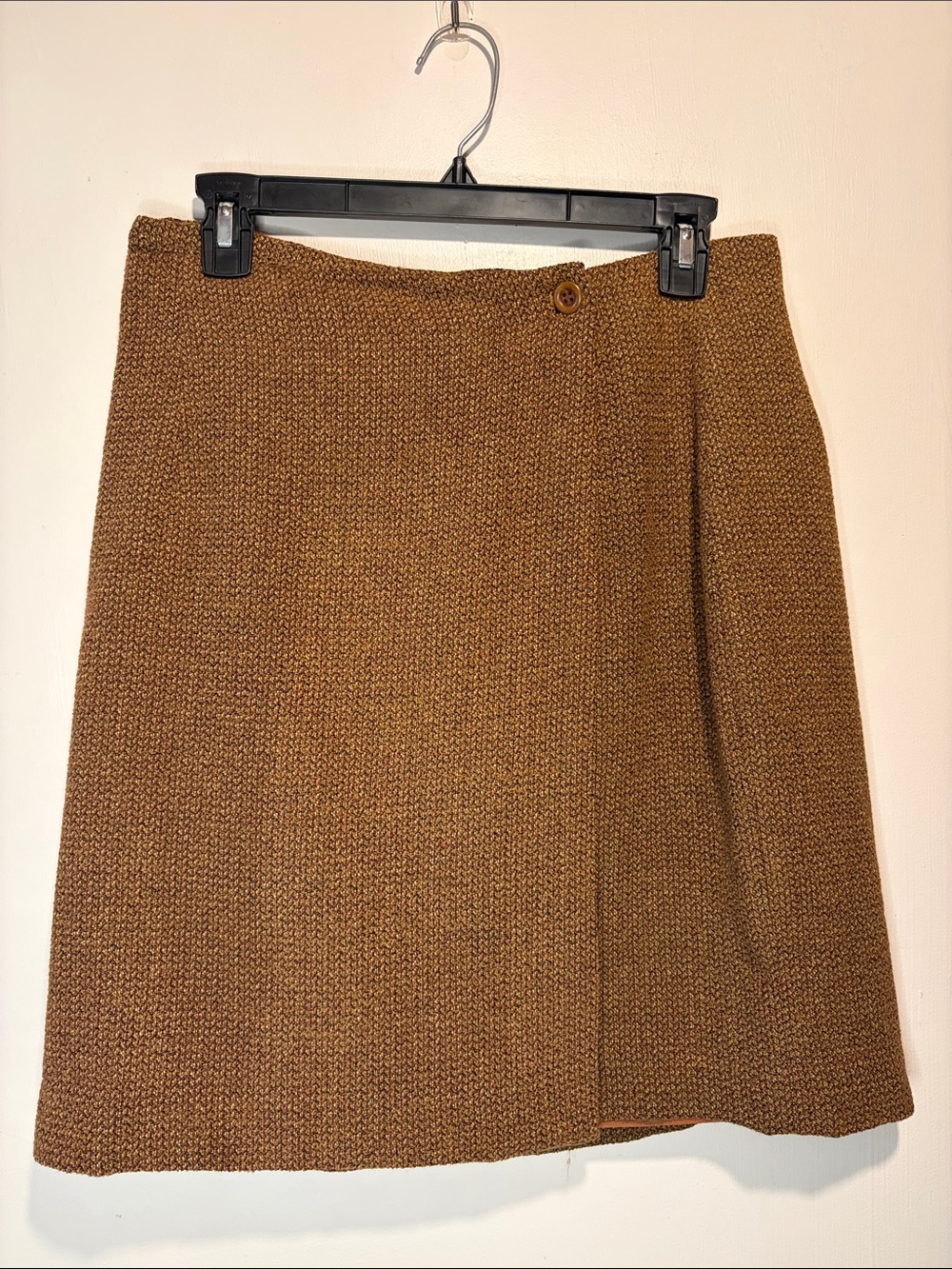 Petite Sophisticate NWT Wool Blend Textured True Wrap Skirt Size 14